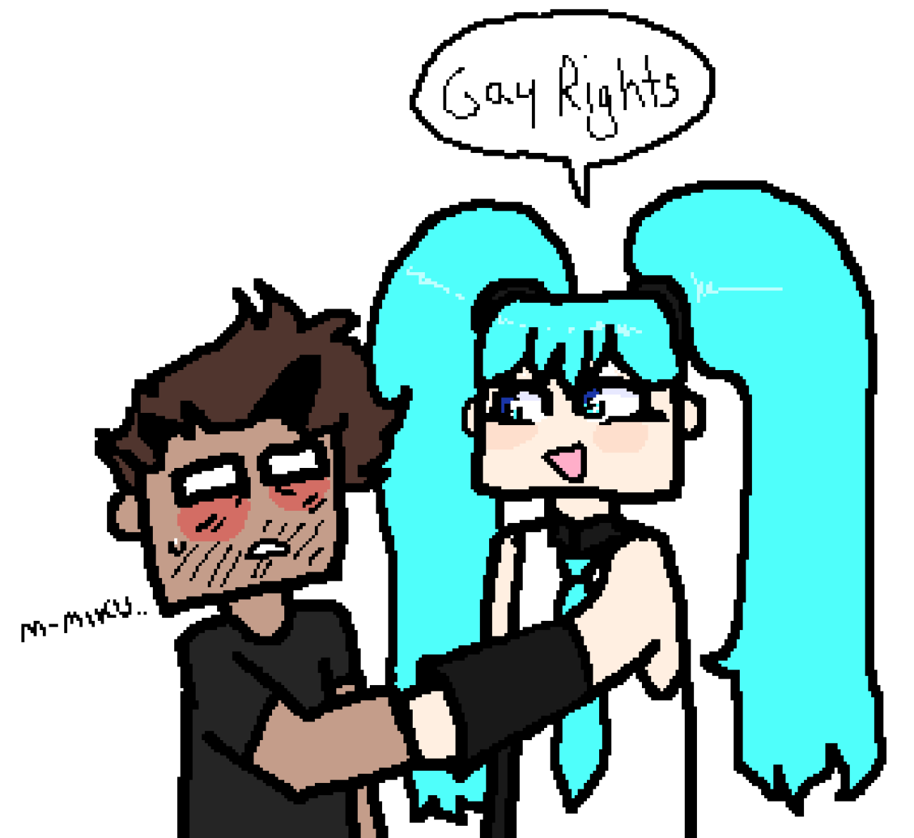 Gay Rights Herobrine Draw Herobrine Hanging Out With Hatsune Miku Gay Rights Herobrine Draw Herobrine Hanging Out With Hatsune Miku