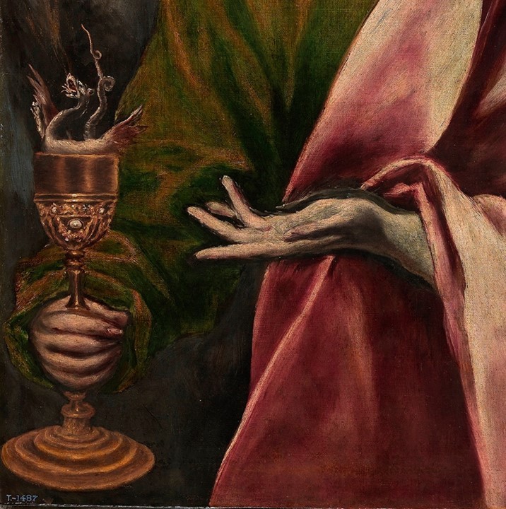 oursoulsaredamned:  El Greco - St. John The Evangelist, detail. N.d., around 1600