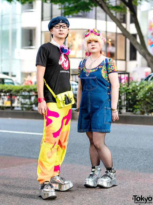 Japanese couple Masao and Takako - who we often see around the streets of Harajuku - wearing matchin