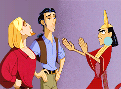 simonbaz-blog:Emperor’s New Groove/Road to El Dorado crossover: Miguel, Tulio, and Chel’s travels ta