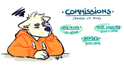 jasbiskus:  jasbiskus:  Finally did a somewhat decent commission post. Long story short, I need money for the end of this month (and maybe December as well but I’m not sure yet) so any help I can get really helps, boosts are also appreciated! I think