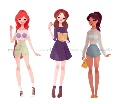 punziella:♡ casual princesses and a queen ♡I’ll add the others some time soon. For now I need to wor