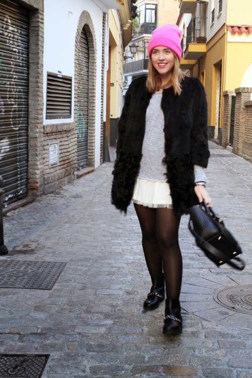 Tulle + fur (by Amy Ramírez) Fashionmylegs- Daily fashion from around the web