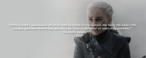 majsalvadxrr:Just some of the many critics praising Emilia’s performance in Season 8no matter what h