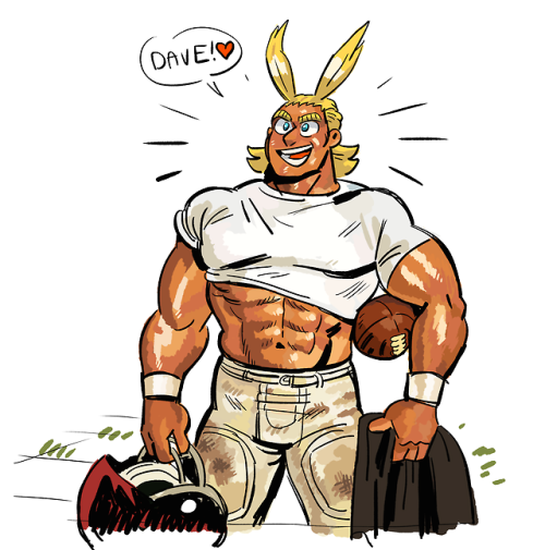 yagitoshitnori: dave picking up toshinori from college football practice u_u