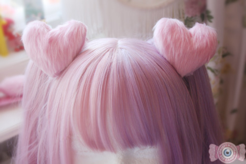 creepy-cute-eye-candy:Some new things up in the store! Featuring new colorways/sizes and fluffy heart puffs! (◍•ᴗ•◍)❤You can get them all from here!http://eyecandy.storenvy.com/The pretty wig is from dream holic!https://www.etsy.com/shop/dreamholic