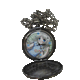 kud pocket watch, animated to be floating up and down, then tilted from side to side