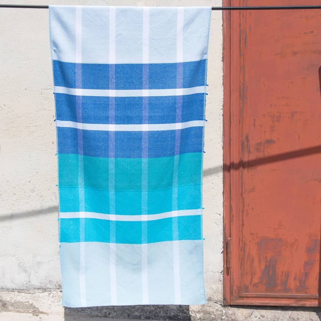 GAMCHA n.01- handwoven cotton towel Inspired by the daily use bath towels from Bangladesh commonly found with the traditional check and striped colorful patterns. #gamcha #textiles #cotton #colours #handwoven #limitededition #bangladesh #roma...