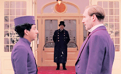 theagifs: Tony Revolori and Ralph Fiennes in The Grand Budapest Hotel.