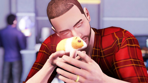 Can’t believe I never posted this! Post-war John Shepard bein cute with the Space Hamster, ft. his h