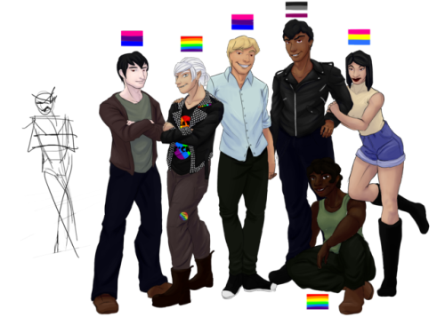 I know this is hella, hella late, but I FINALLY finished the piece I had planned for Pride Month! Fr