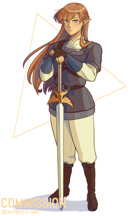 Commission for @laulink of their Zelda OC, Nienna!