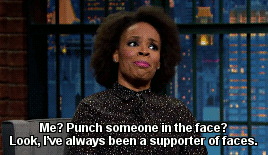 social-justin-warrior:live-on-laughs:kentdavisons:Amber Ruffin Apologizes to Seth like a Sexual Hara