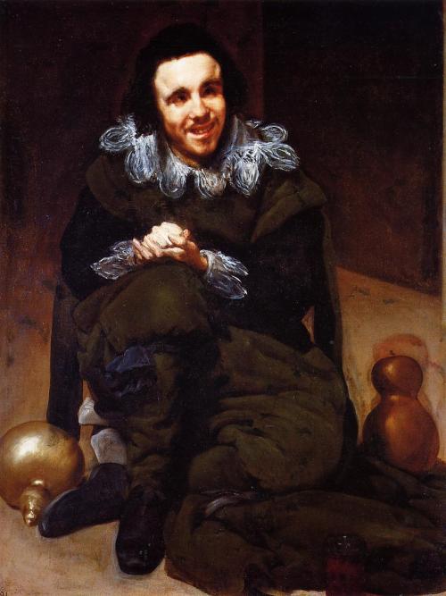 “The Buffoon Calabacillas, (mistakenly called The Idiot of Coria)”, 1639, Diego Velazquez.