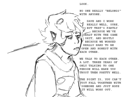 bettycrockerssketchbook: self indulgent scribbles; a comic more of this shit with karkat moirailing 