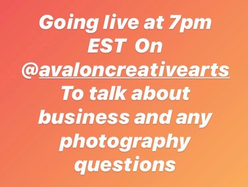 Live on @avaloncreativearts  at 7pm est 