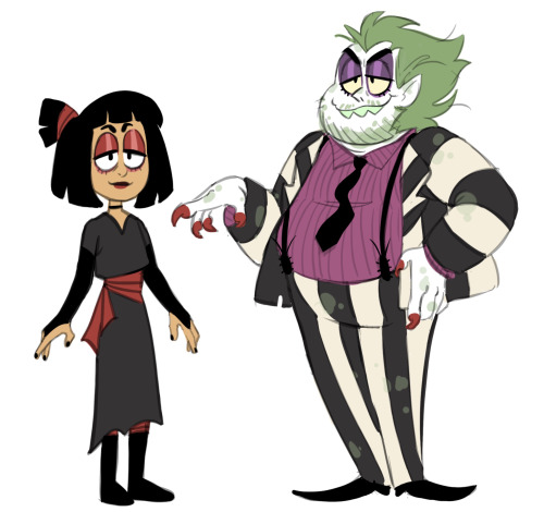 snaileyart: finalized my Beetlejuice and Lydia designs after ALL THESE MONTHS! Drawing them hangin o