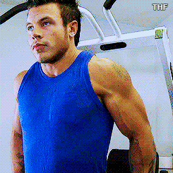 manly-muscular-machos:A HARD WORKOUT (continued):  An animated version of Dan Darlington and Nick St