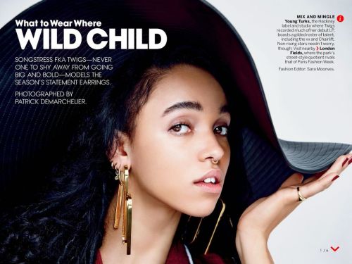 everybodylovesfkatwigs:FKA twigs - Vogue US scans Twitter: luckyRobsCandy