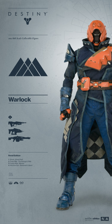 worldof3a:  Destiny Warlock PRE-ORDER BEGINS JULY 7TH, 2016Bungie  and 3A proudly announce the highly anticipated DESTINY WARLOCK – the  second figure in 3A’s 1/6th Scale Collectible Figure Series from the  critically acclaimed game, DESTINY.The