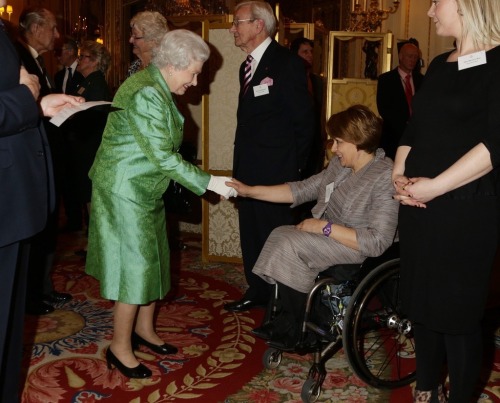 Queen Elizabeth II accompanied by Prince Philip, Duke of Edinburgh hosted the Winston Churchill Memo