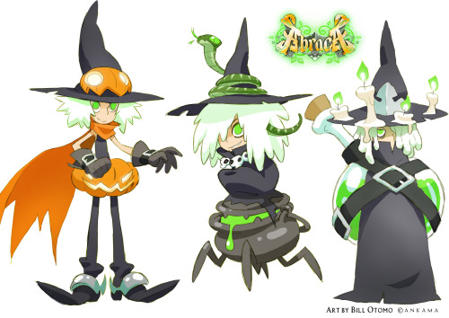 slbtumblng:  catfishdeluxe:  More concept art for Ankama’s “Abraca” videogame, this time Halloween Special ! Introducing the “Sorceress” class, mentored by sometimes-gorgeous-sometimes-not-that-much Baba Yaga, and guest appearances of Jack’O’Lantern,