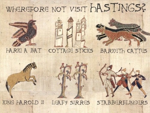 upennmanuscripts:More medievalist humor (based on the Bayeux Tapestry).