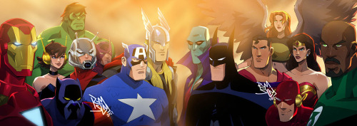 The Avengers EMH x DCAU Justice League Forgot to post the merged artwork  here