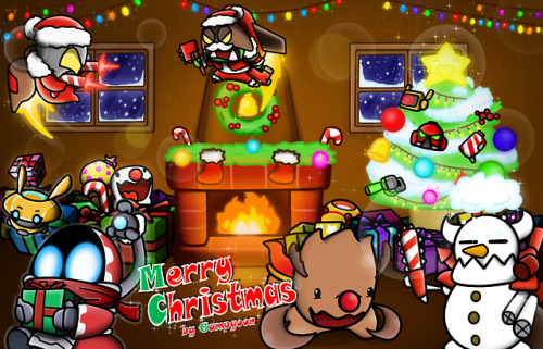 I hope u guys make a wish your own next year!(: Merry Christmas :) #carbot#carbot style#fanillust#gumpgoon#merry christmas#x-mas#starcraft2#warhammer#christmas#fireplace