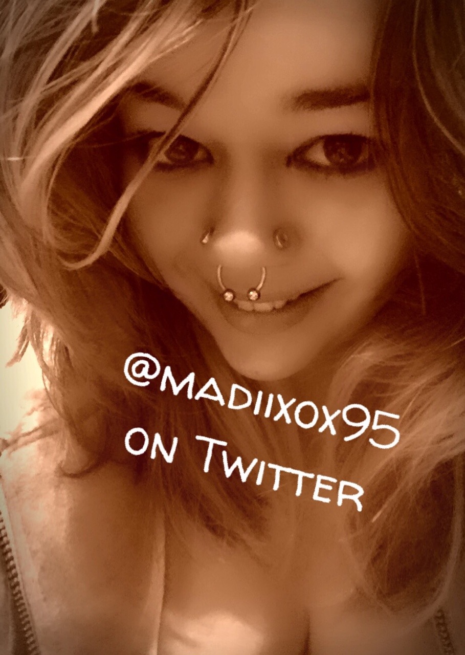 naughtyinkedangel:  Hey tumblr! You guys should totally follow my Twitter @madiixox95