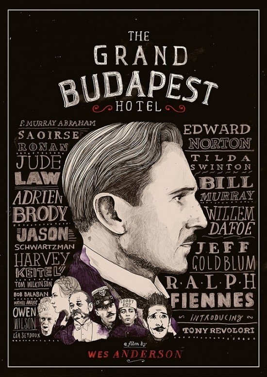 mickster:  New poster from artist Peter Strain highlights the huge cast for Wes Anderson’s
