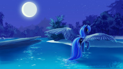 fuckyeahprincessluna:  Nightswimming by JoelletheNose