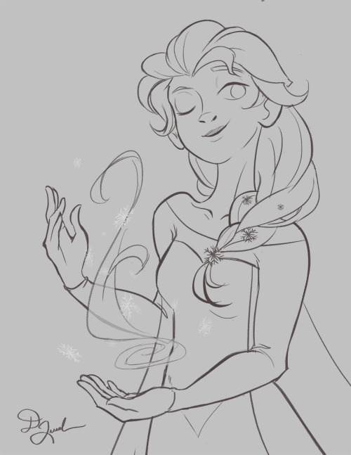 Had a sudden urge to draw Elsa again…