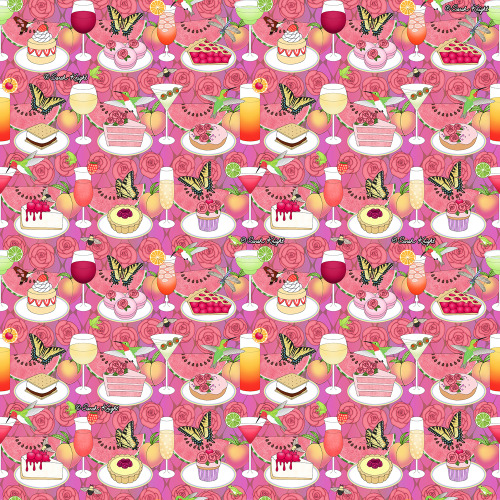 The garden party pattern project…https://society6.com/product/hummingbirds-cocktails-desserts-garden