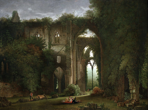 speciesbarocus - Samuel Colman - Sketching the Ruins of Tintern...