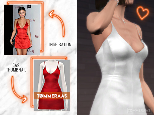 tommeraas-cc: Selena Satin Dress (#12) - TØMMERAAS - f teen to adult- outfit category- custom thumb