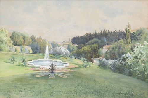 Anna Gardell Ericson (1853 - 1939) - Marienbad. Watercolour.Click to enlarge.