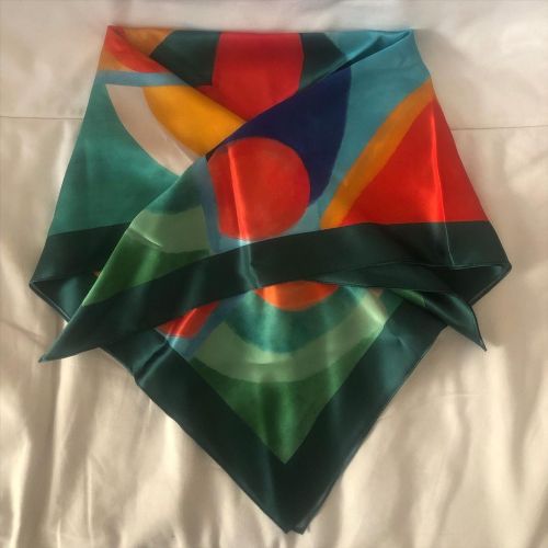 Gea n^1 punchy colors and dreamy shapes ready to shop now link in bio #scarf #abstract #silkscarf #f