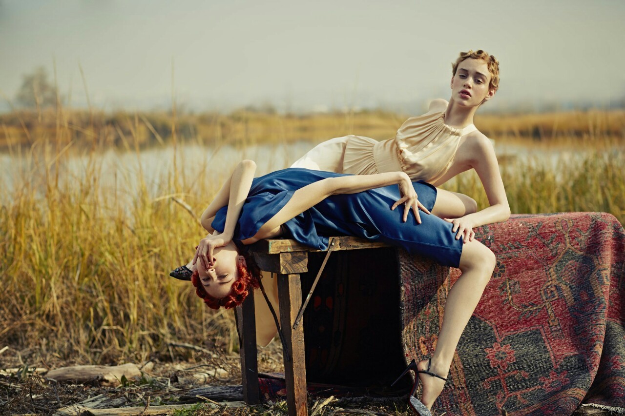 lisa401971:  Rhiannon McConnell and Cece Yost photographed by Hao Zeng for Vogue