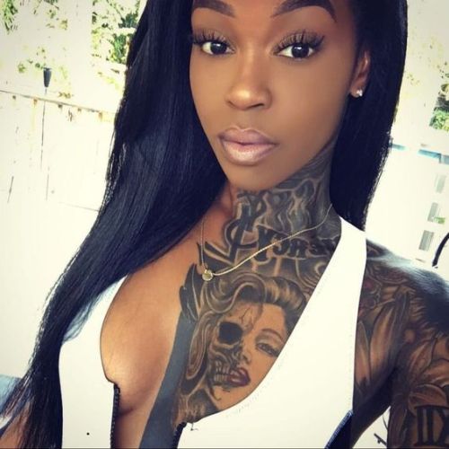 Beauty black woman with tattoos ,Click here to find the girl you love