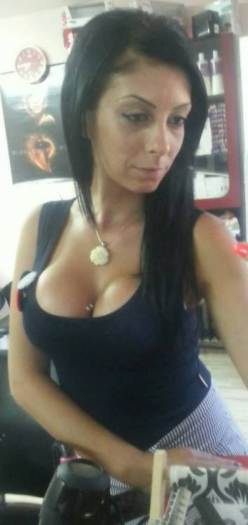 realitybabesexposed:  Romanian MILF pop.cristina exposes those nice plastic melons @ her public FB account