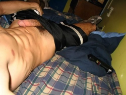 2hot2bstr8:  omfgggggg his body, his legs, his pubes, and that hot cock!!!!!!!!!! get me in that bed NOW♡♡♡ WOW, this picture is so hot on so many levels….