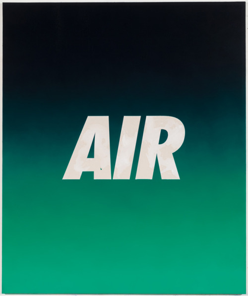 eccontemporary: Andrew Brischler, AIR (Black/Green), 2014, oil on canvas, 182,9 x 152,4 cman