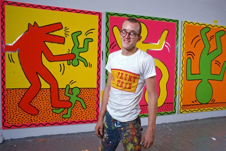   Keith Haring / Photographed in his Studio by Allan Tannenbaum / 1982  