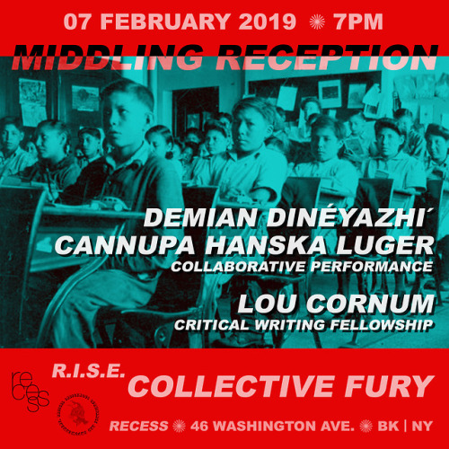 #COLLECTIVEFURYJoin Demian DinéYazhi´+ Cannupa Hanska Luger at Recess in Brooklyn, NY, as they debut