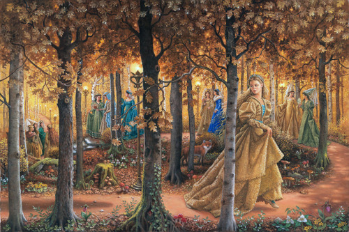 Illustrations of The Twelve Dancing Princesses by Ruth Sanderson (click to enlarge)