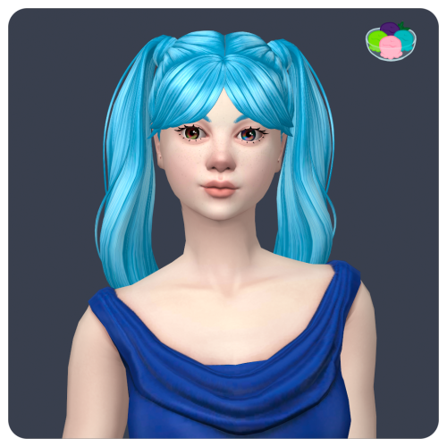 kissalopa: @simstrouble’s Midge Hair in Sorbets Remix Requires: Mesh 76 add-on swatches in Sorbets 