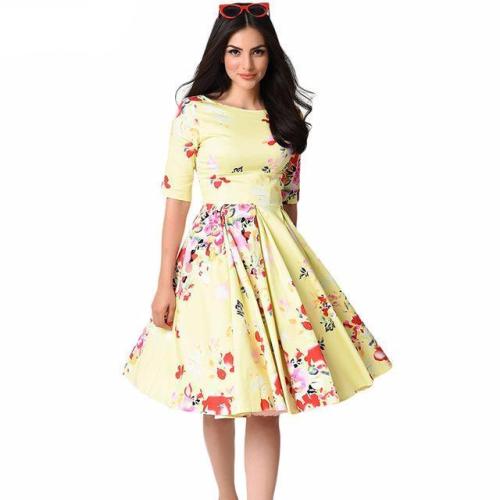 favepiece:    Half Sleeve Dress with Floral porn pictures