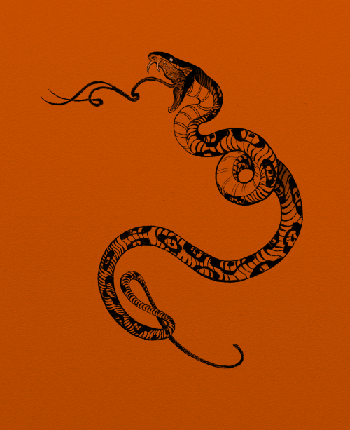 rusakko-art:I always forget how fun it is to draw snakes! Note to self draw more snakes.