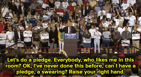 micdotcom:Donald Trump has Florida supporters raise their right hands and pledge loyaltyAt a rally i